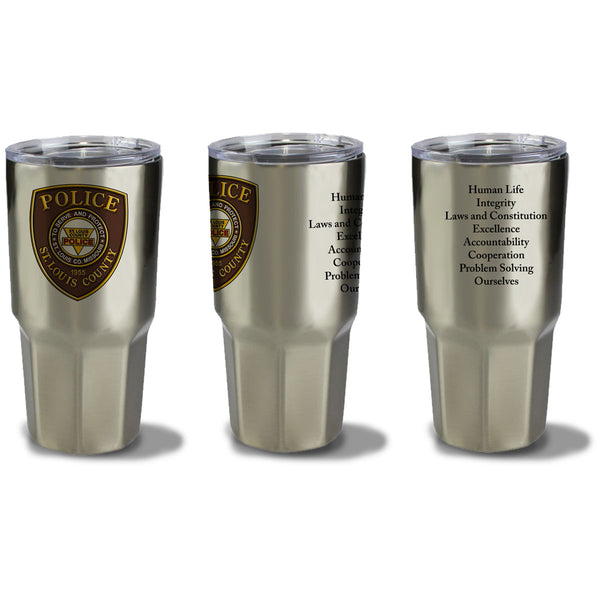 Item # CDW-023<BR>St. Louis County P.D. 30oz Stainless Steal Tumbler